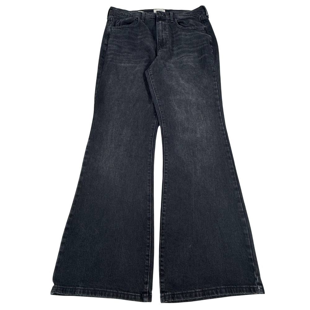Y2K Universal Thread High Rise Flare Jeans Washed Black Women's 12R Grunge Boho